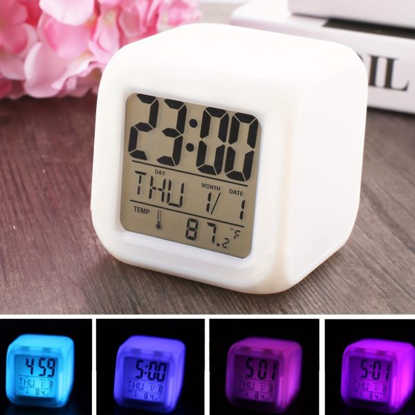 Multi-Functional LED Color Changing Alarm Clock