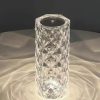 Crystal Table Lamp Rose Light, LED Projector, 3 Colors Touch Adjustable Romantic Diamond Atmosphere Light, USB Touch Night Light For Bar, Bedroom, Gift For Kids Girls Lover