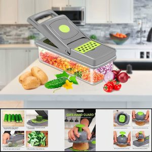 14-in-1 Multifunctional Veggie Chopper + Digital LED Watch FREE