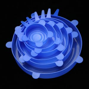 6pcs Silicone Stretch Lids, Reusable Durable Food Storage Lids For Bowls, Silicone Lid Cover, Dishwasher And Refrigerator Safe Storage, Kitchen Supplies + Digital LED Watch FREE