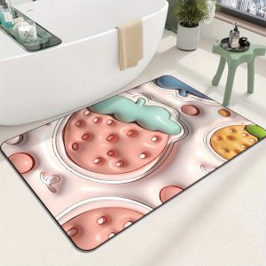 3D Super absorbent non slippery bathroom /Door mat- Designs subject to availability